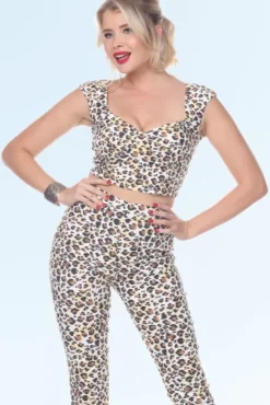 Bettie Top (Leopard) By>Bettie Page Discount