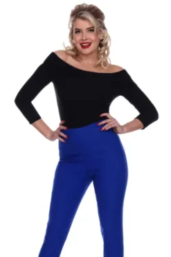 Debby Long Sleeved Top (Black) By>Bettie Page Outlet
