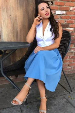 Ellie Skirt (Chambray) By>Bettie Page