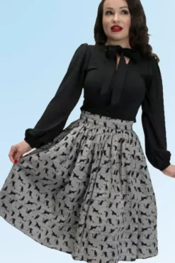 Ellie Skirt (Kitty Kat) By>Bettie Page Clearance