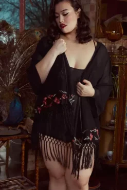 Embroidered Tassel Kimono>Bettie Page Clearance
