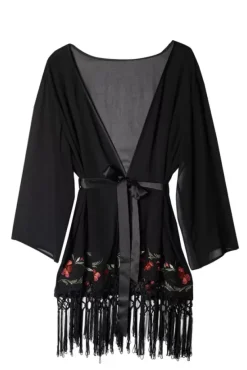 Embroidered Tassel Kimono>Bettie Page Clearance