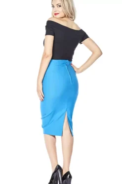 High Time Skirt (Teal) By>Bettie Page Online