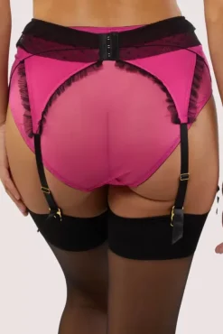 Inga Pink Ruffle Suspender Belt>Bettie Page Sale