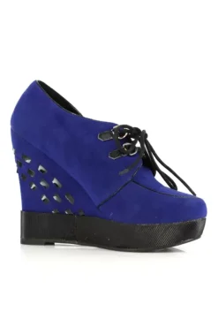 Lux Wedge (Blue) By>Bettie Page Clearance