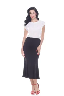 Mermaid Skirt (Black) By>Bettie Page Hot