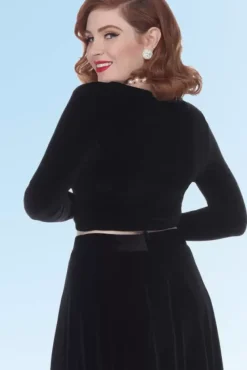 Serena Top (Black Velvet) By>Bettie Page Online