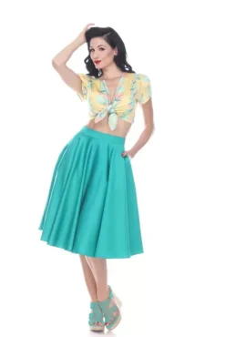 Swing Skirt (Emerald) By>Bettie Page New