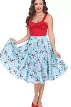 Swing Skirt (Palm Trees)>Bettie Page Discount