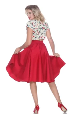 Swing Skirt (Red) By>Bettie Page