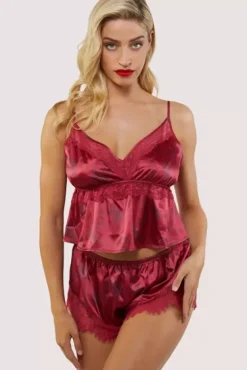 Tattoo Print Red Lace Cami & Short Set>Bettie Page Best