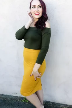 Valerie Skirt (Mustard) By>Bettie Page Outlet
