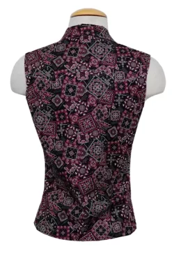 Western Tie Top In Black Bandana Print>Bettie Page